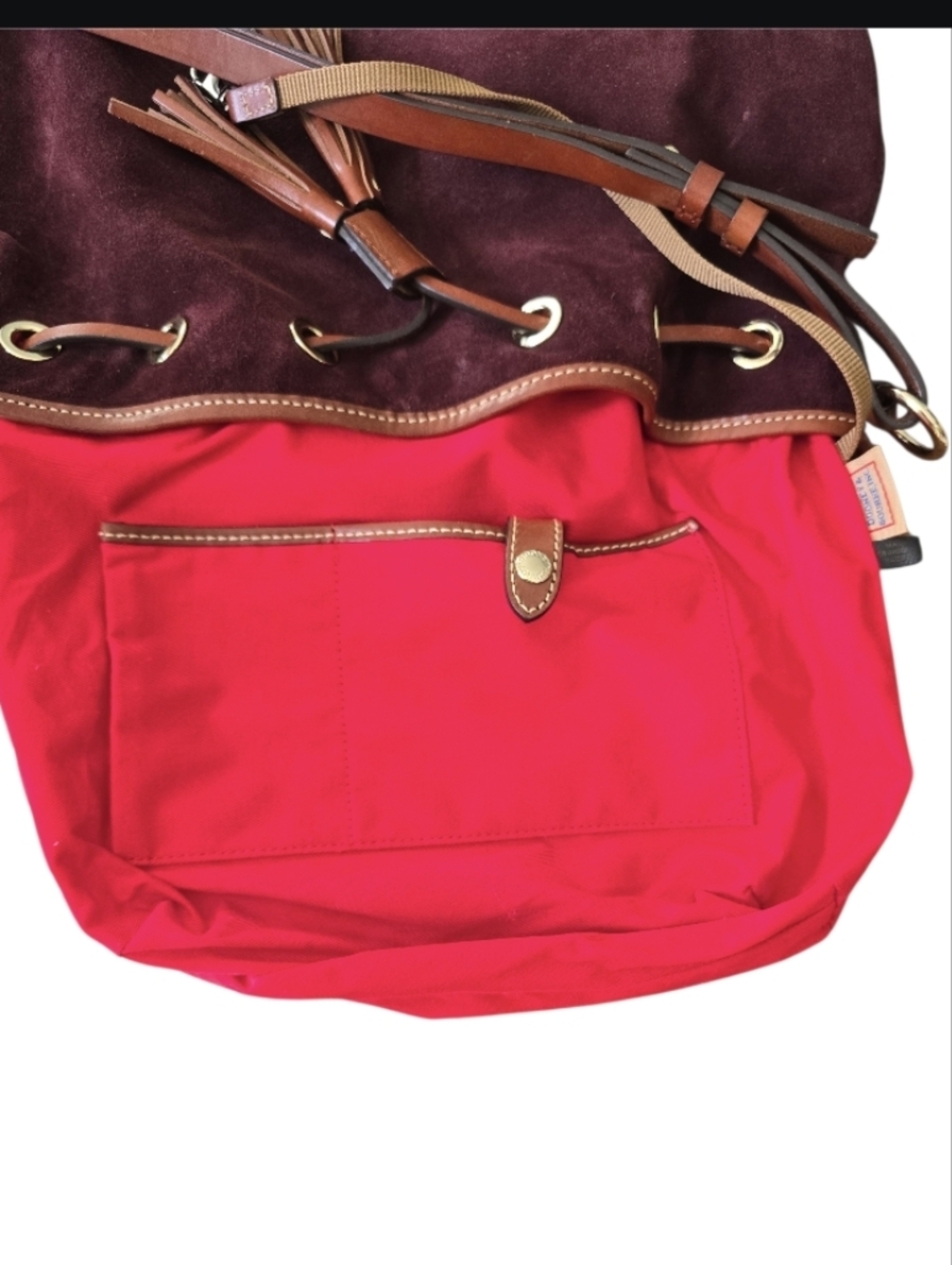 Dooney & Bourke Suede Drawstring Crossbody/Shoulder Bucket Bag In EUC - Picture 5 of 15